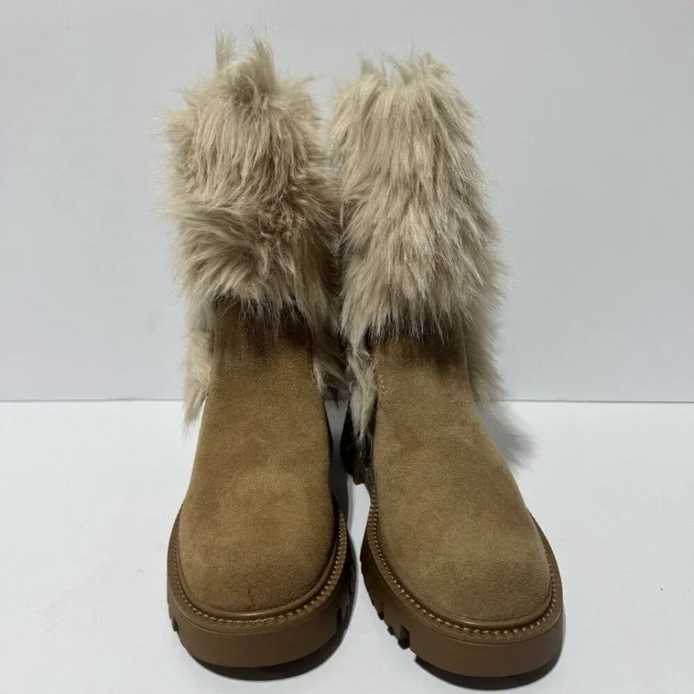 Franco Sarto Womens Brina Boots Tan Size 5 M